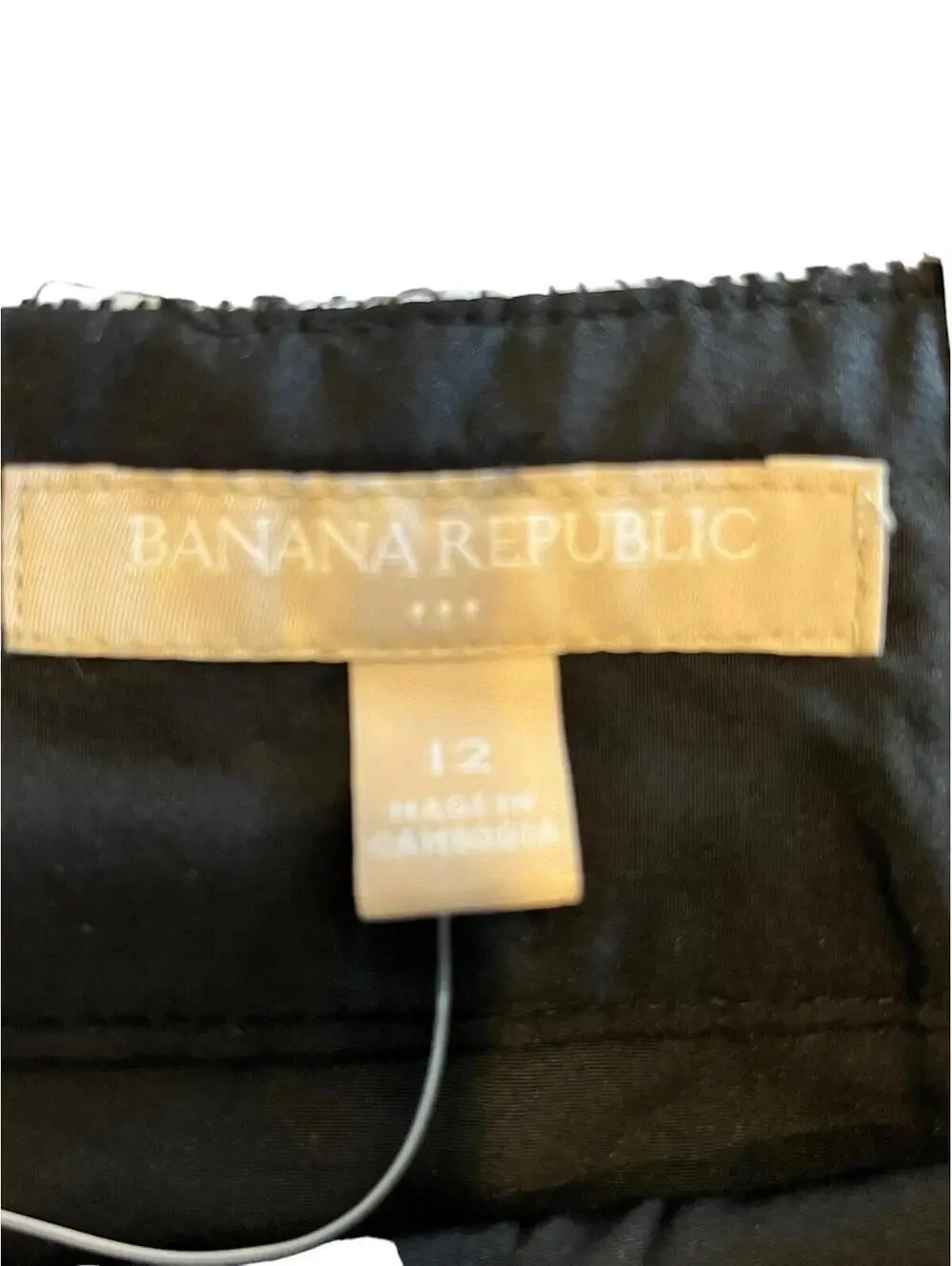 Banana Republic Pencil skirt NWT womens sz 12 woven knit black and white short